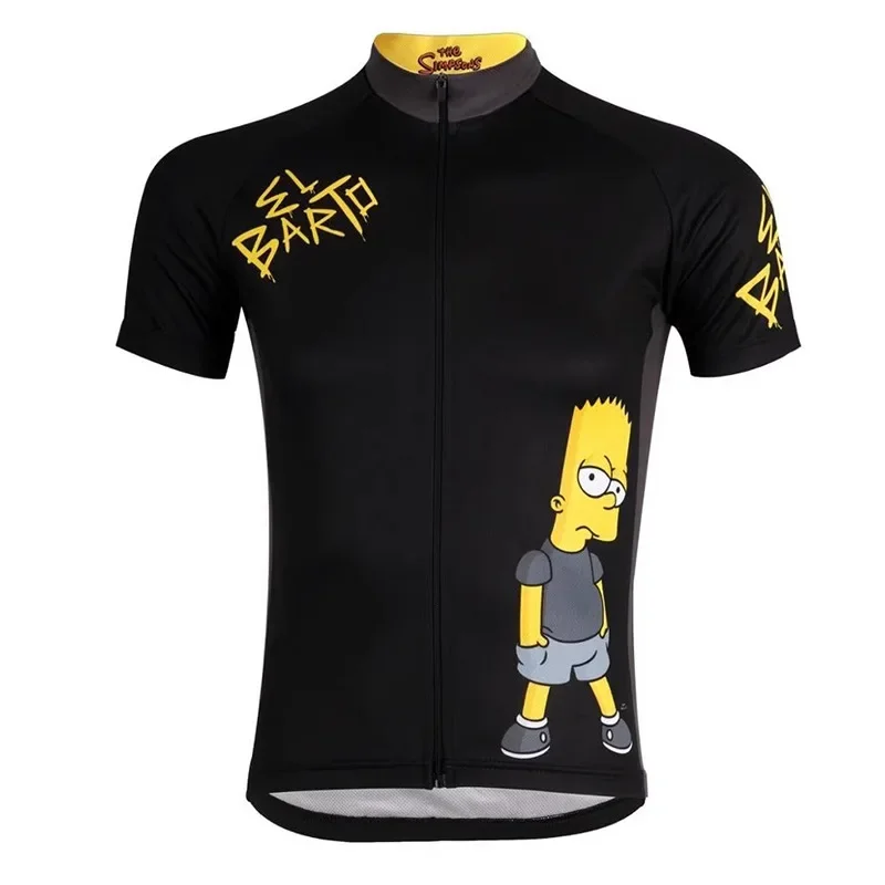 The Simpsons Cycling Clothing Fashion Trendy Bicycle Short Sleeve Suit Cartoon Anime Breathable Sweat Wicking Road Bike Apparel