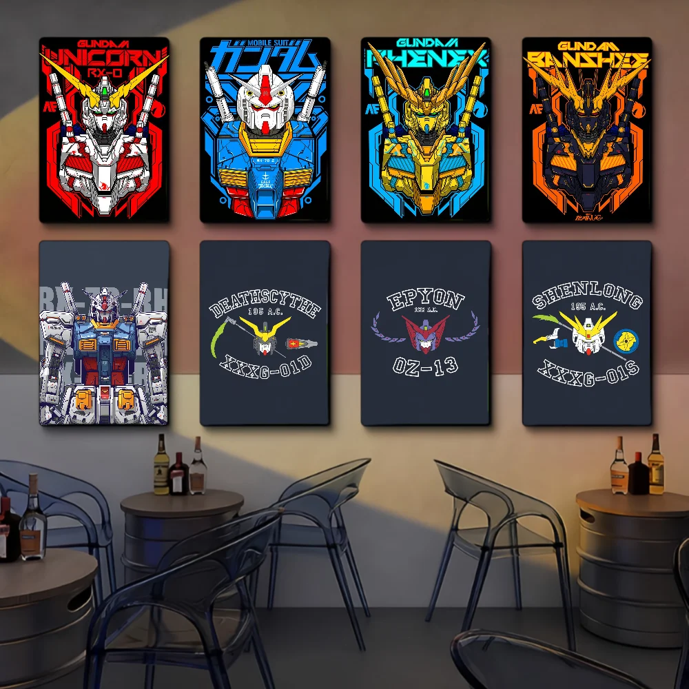 

Gundam Classic Movie Posters Vintage Room Bar Cafe Decor Stickers Wall Painting