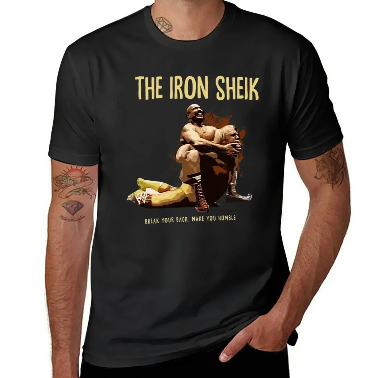 

Iron Sheik Fight T-shirt boys animal print korean fashion Short sleeve tee mens graphic t-shirts anime Male fashion Hot Sale