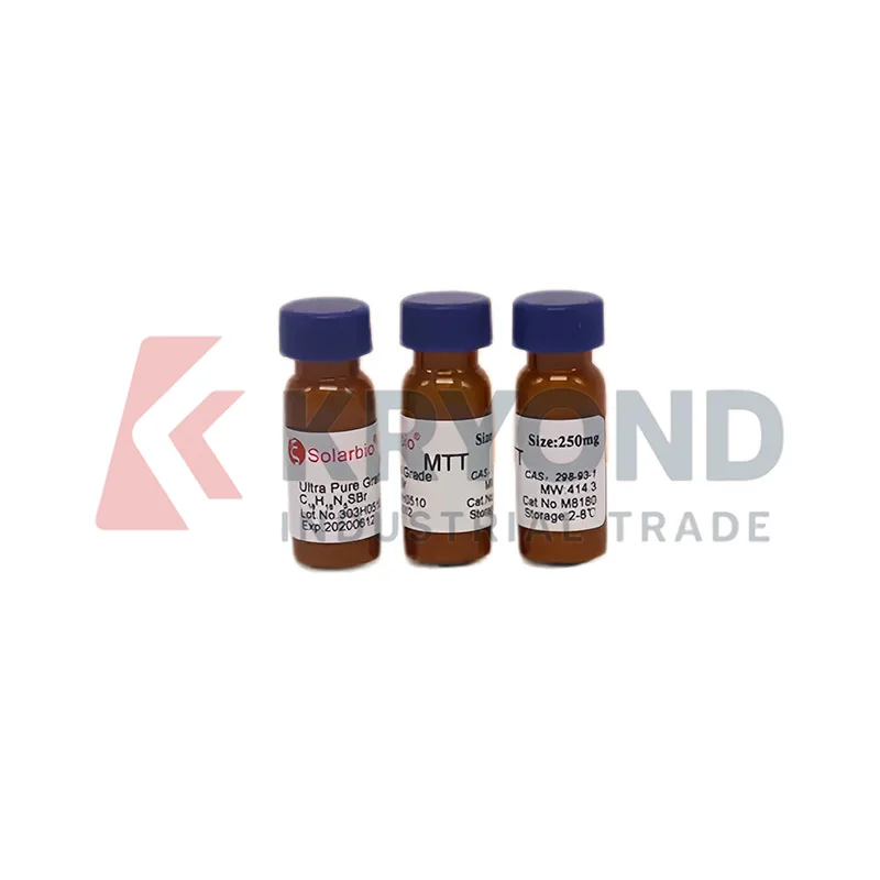 Solarbio MTT Thiazolyl Blue CAS 298-93-1 M8180 Biochemical Reagent for Cell Viability Assay Research 250mg 1g Use Material Kit