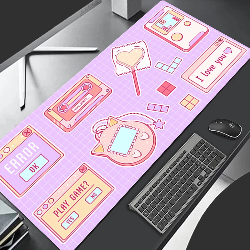 

Mousepad Pattern Game Pad Rubber Mouse Pad PC Accessories Desk Mat Non Slip Office Table Mat Retro Steam Wave Gamer Keyboard Pad