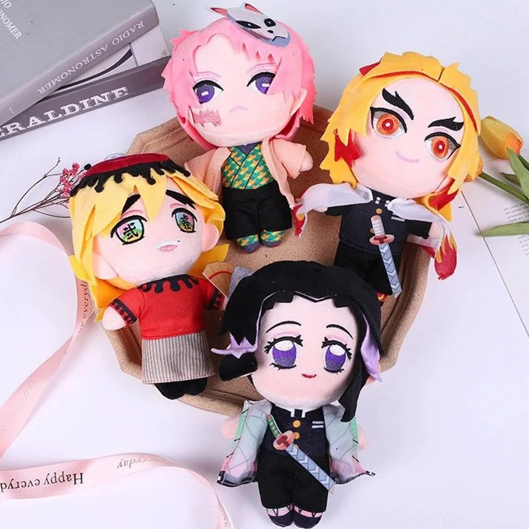 20cm Demon Slayer Tanjirou Nezuko Plush Toy Japanese Anime Cartoon Character Doll Padding Classic Cute Kawaii Gift For Kids Toys