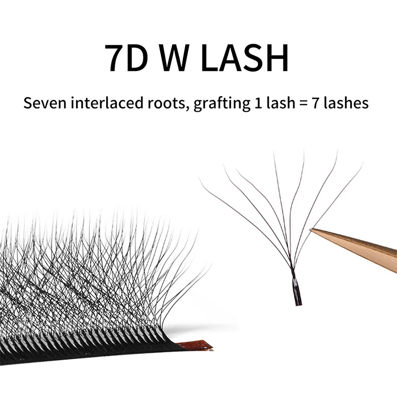 Inventory Clearance 6D/7D/8D Natural Professional Lashes Automatic Flowering W Shape Bloom Premade Fans Eyelash Extensions