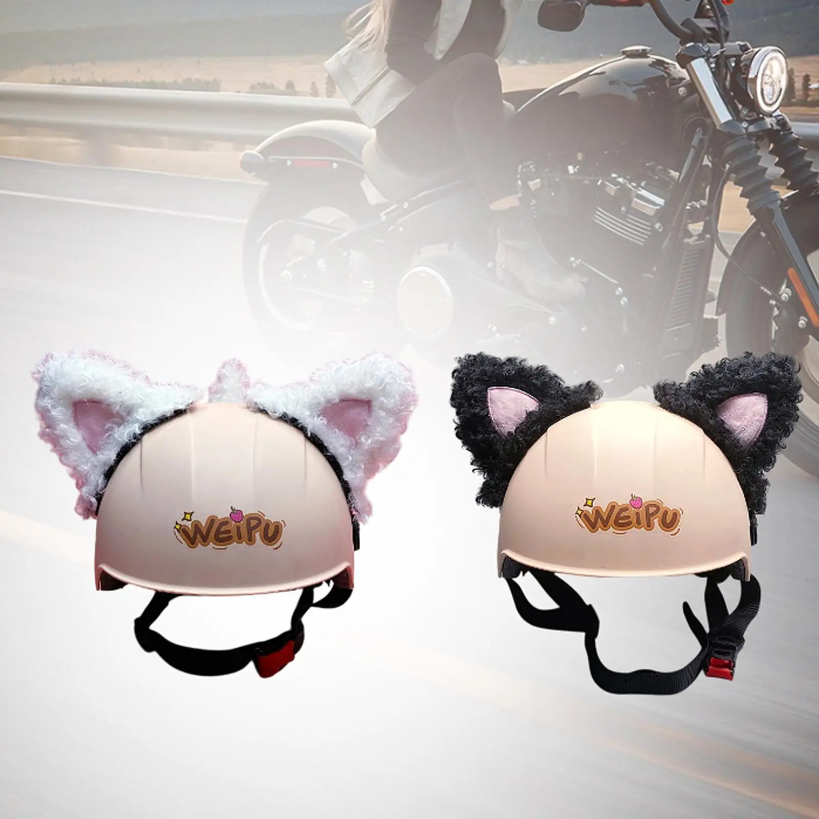 Universal Helmet Accessories Self Adhesive Cartoon Helmet Embellishments Plush