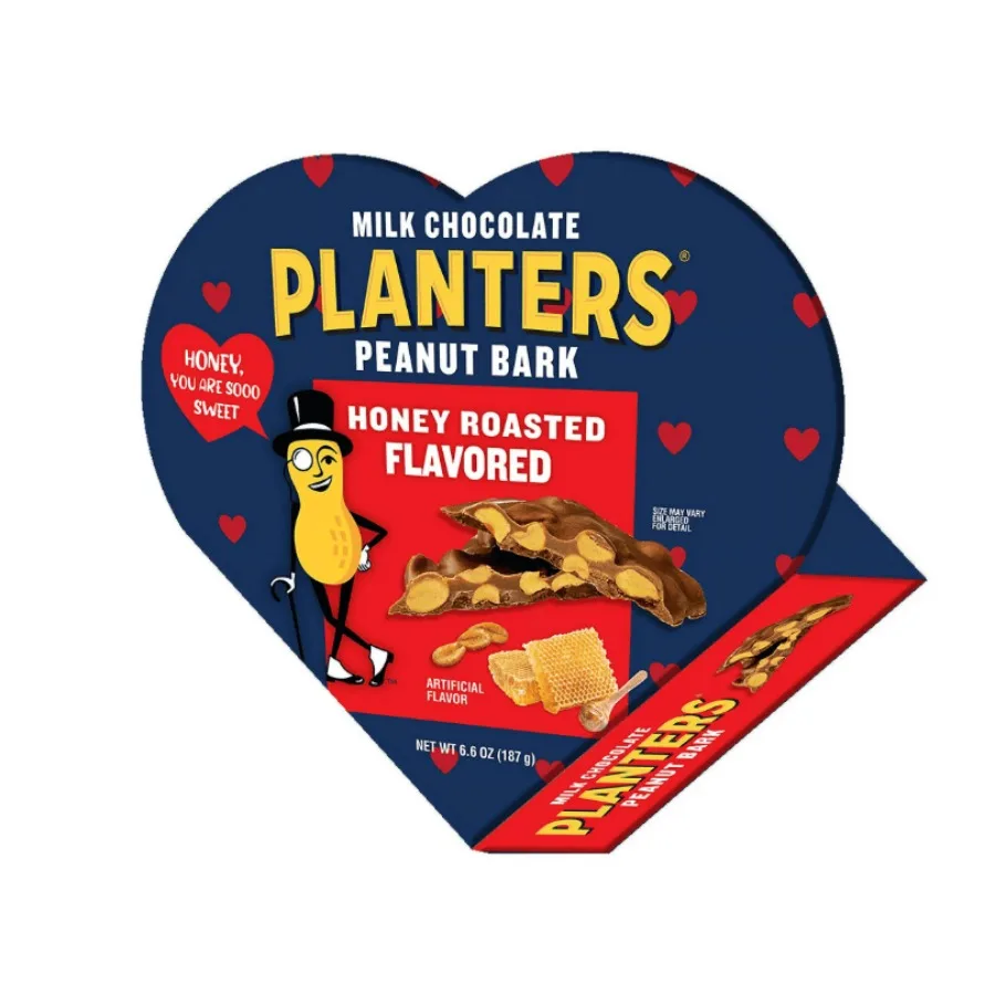 

PLANTERS Кора молочного шоколада Мед Жареное сердце Коробка Мед Ваш такой сладкий 6,6 унций