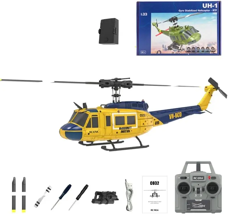 

C032 RC Вертолет 2,4G 6-Aixs Гироскоп 6CH Удержание высоты Оптический поток Бесщеточный пульт дистанционного управления Вертолет Игрушки для детей и взрослых