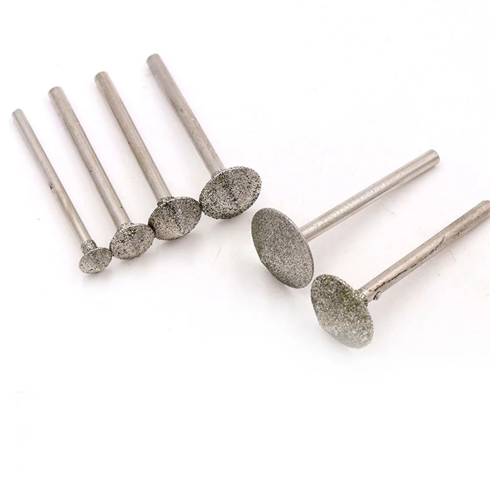 

6pcs Diamond Brazed Grinding Heads Lapidary Stone Carving Tools For Marble Granite Quartz Jade Rotary Burrs Carbide Ceramic