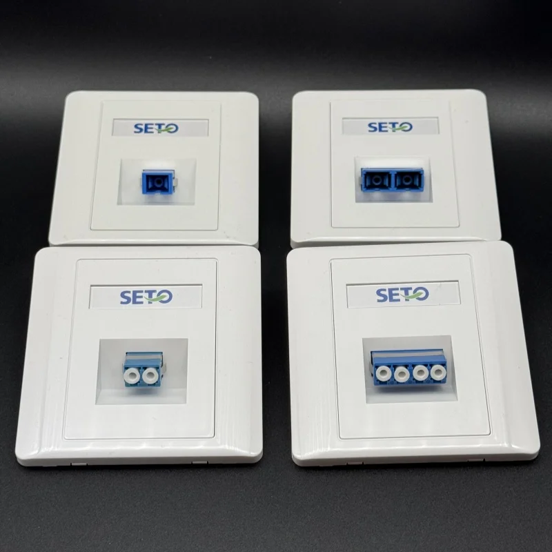 1PCS Type 86 Single and double port LC\SC fiber optic panel network fiber socket two optical fiber socket computer broadband
