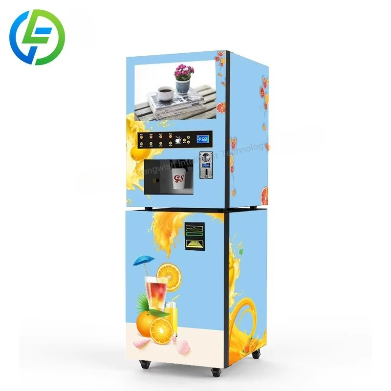 Coin and Note Payment Orange Juice Vending Machine with Cooling System - Instant Coffee Vending Machine Awish Supply