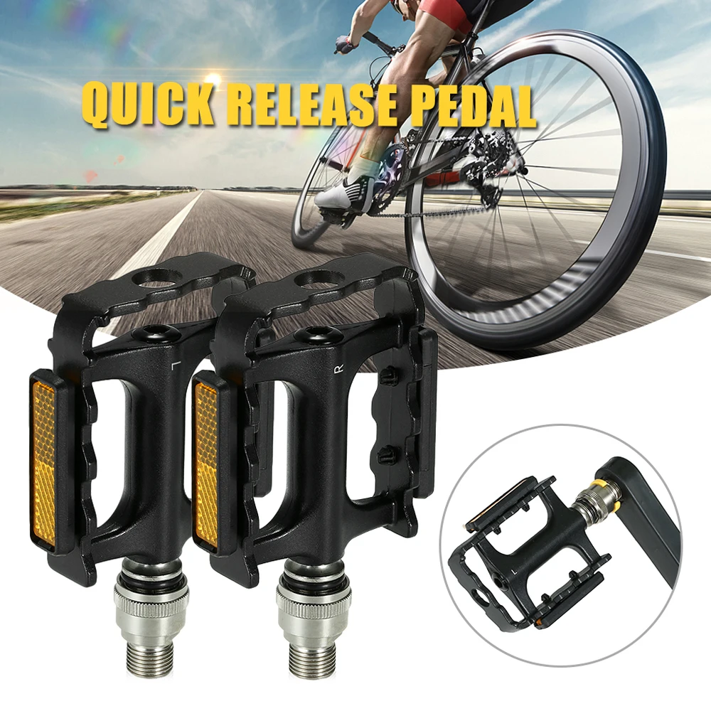 

Bike Quick Release Pedals MTB Bike Bicycle Cycle Platform Pedal with Pedal Extender Adapter