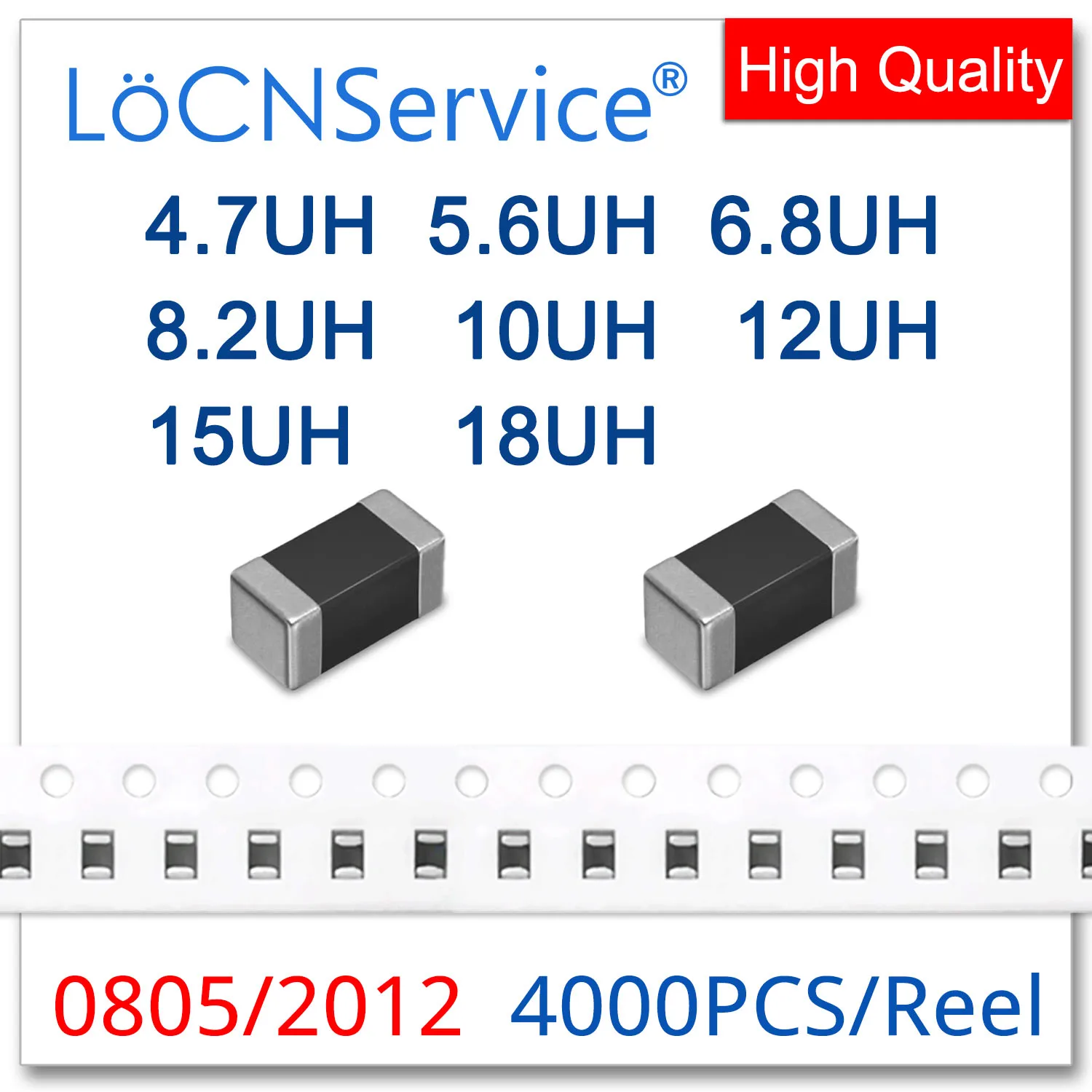 LoCNService 0805 2012 4000 шт. 10% 4,7UH 5,6UH 6,8UH 8,2UH 10UH 12UH 15UH 18UH многослойный чип феритовые индукторы высокого качества