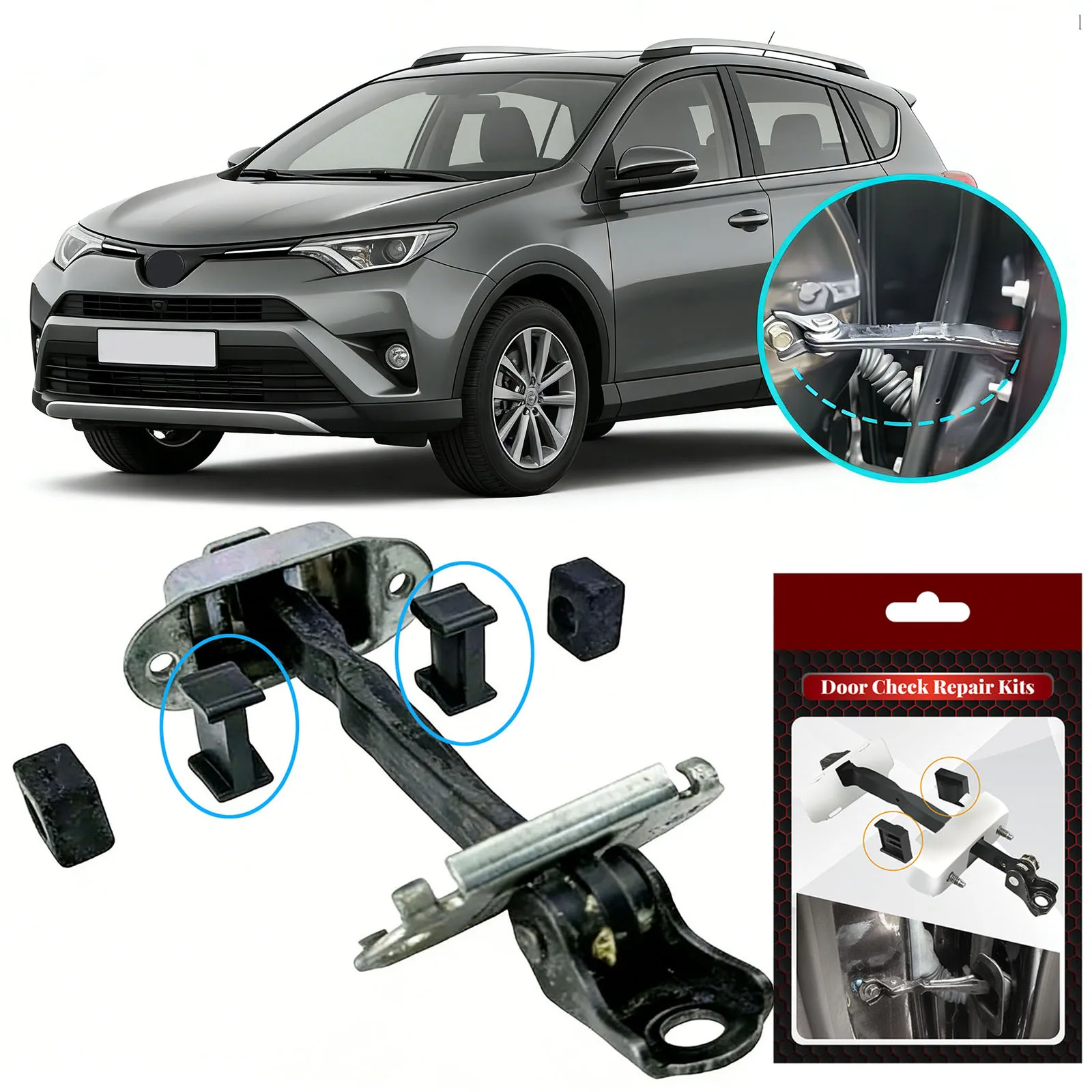 Car Door Check Strap Check Assy Limiter For TOYOTA RAV 4 PRIUS YARIS 4RUNNER LAND CRUISER PRADO Sagging Door Repair Kit Stopper