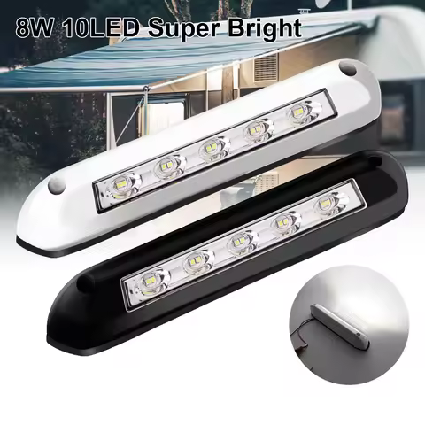 Light Bar RV Van Trailer Exterior Lamp Caravan Accessories Waterproof Caravan Interior Wall Lamps LED Awning Porch Light 12V/24V