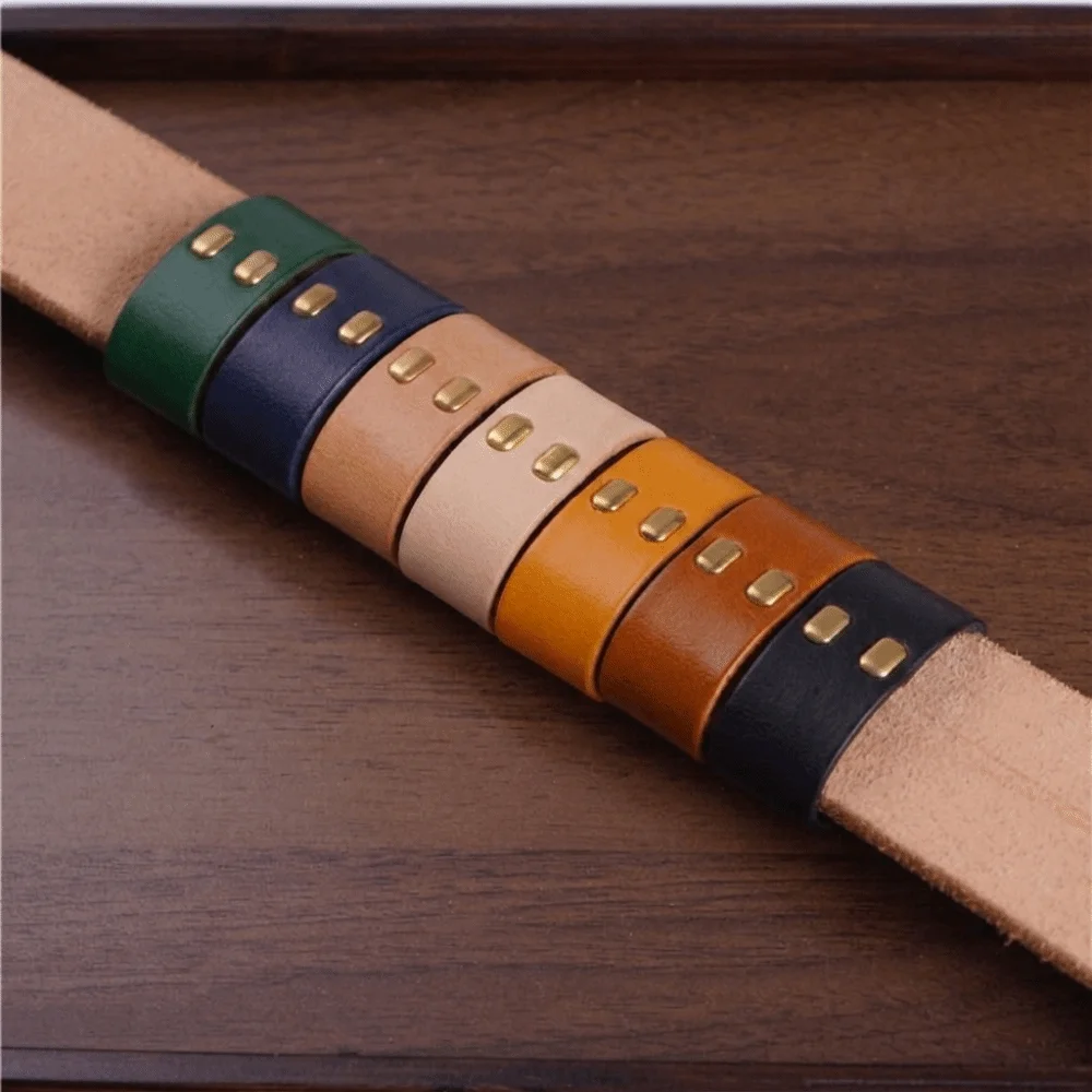Durable Cowhide Leather Belt Loop Keeper Delicate Replacement Belt Retainer Strap DIY Belt Retaining Ring For 3.8cm Belts