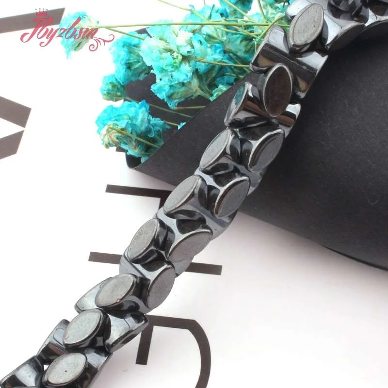 Natural Hematite Necklace Black Funnel Shape Stone Beads For Fashion Jewellery Necklace Strand 15 Inch 8x9mm Free Shipping