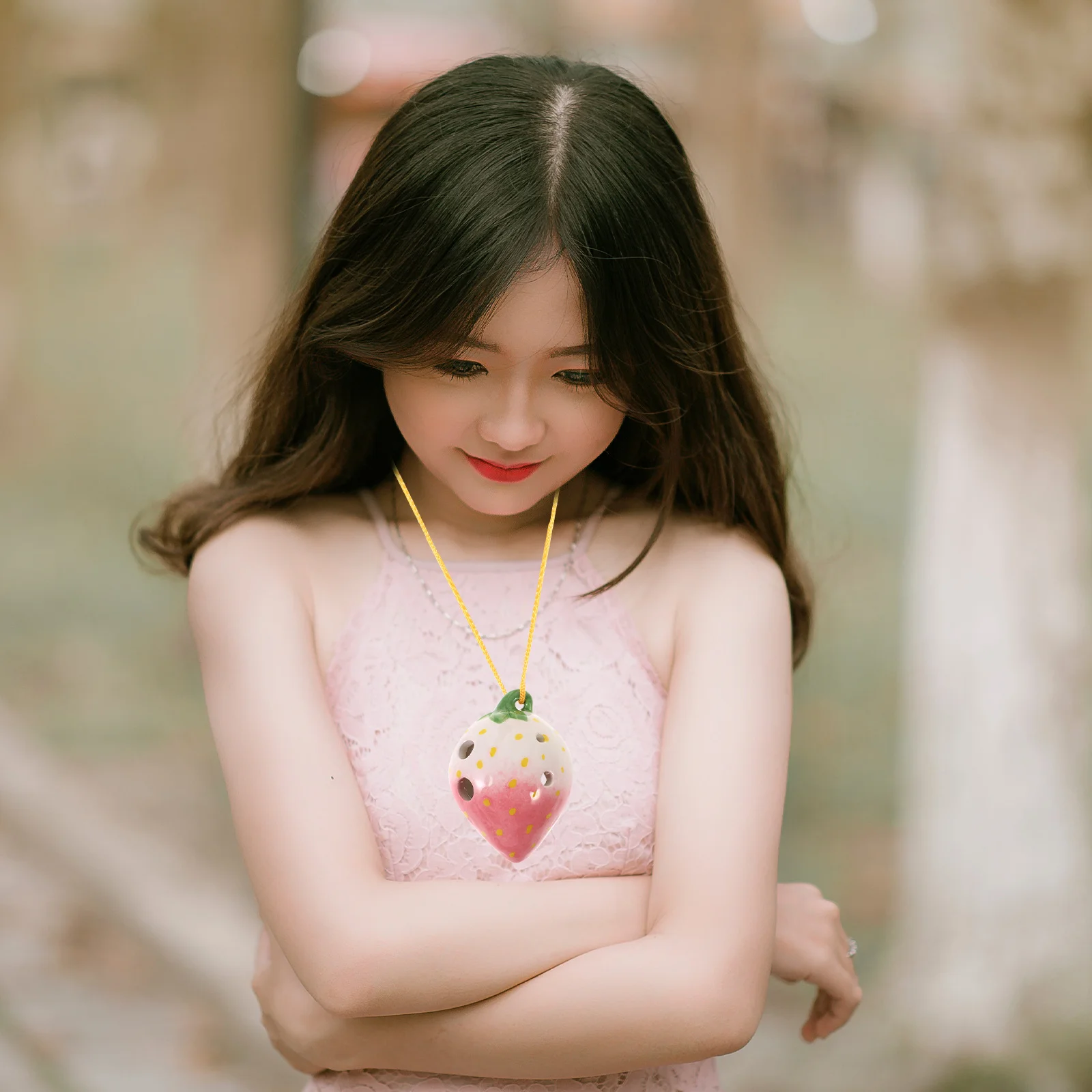 

2Sets 6-Hole Ocarina Strawberry Shape Beginner Practice Musical Wind Instrument Children Durable 6-Hole Ocarina