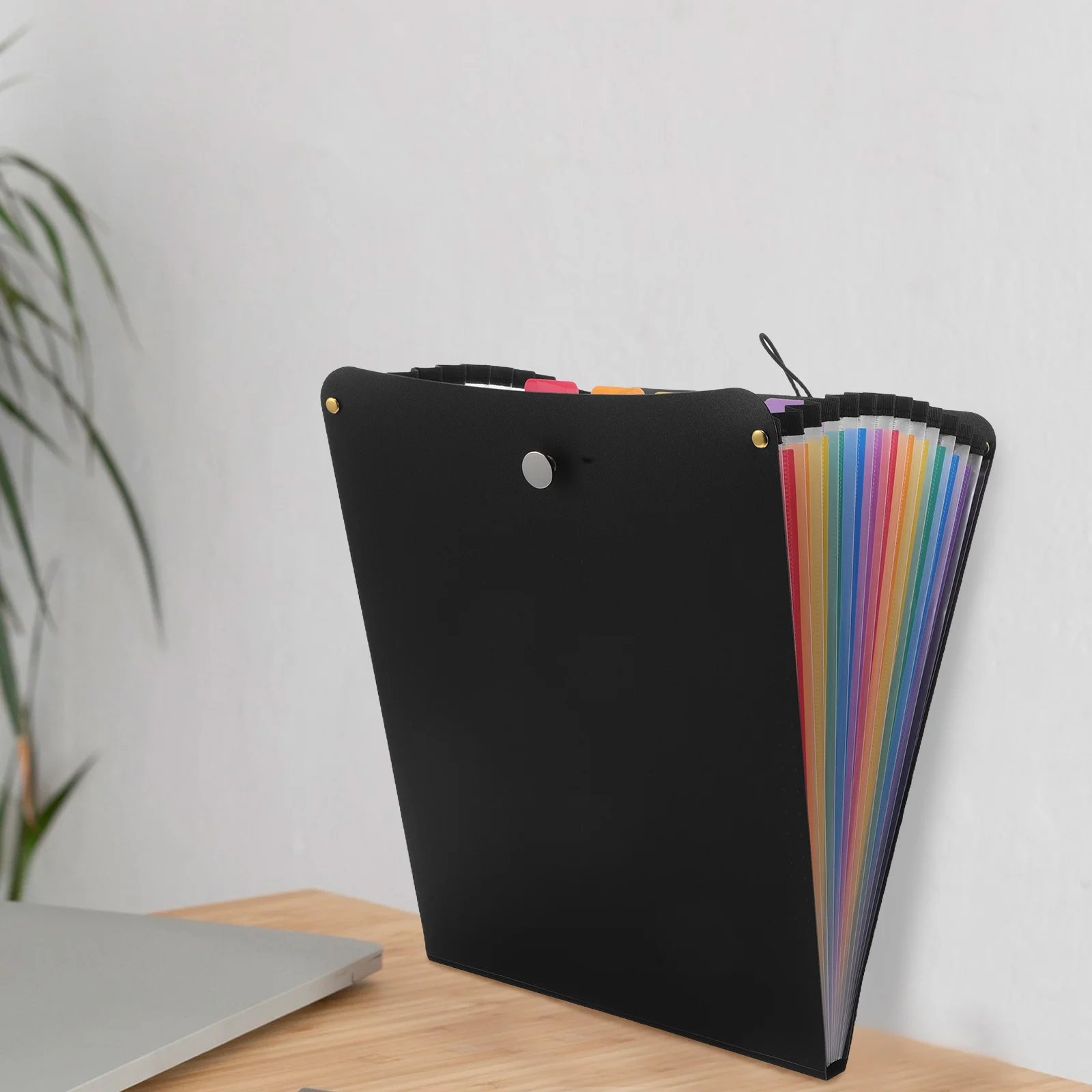 13-Slot Vertical File Folder A4 Expandable Plastic Organizer For Documents Papers Receipts Portable Accordion File Storage Bag