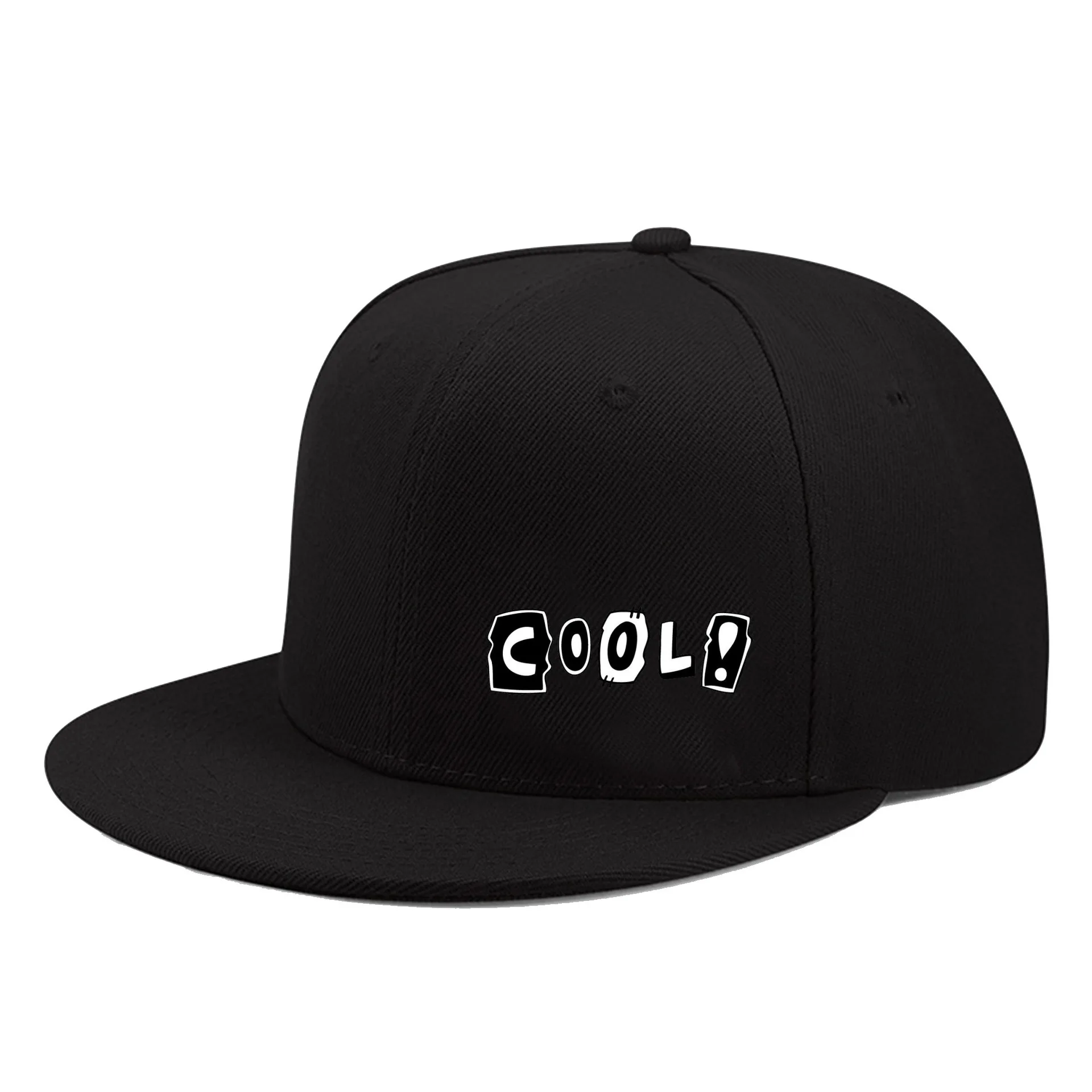 Best-selling Korean hip-hop hat with English print baseball cap for men, skateboard flat brim hat, Korean version hat