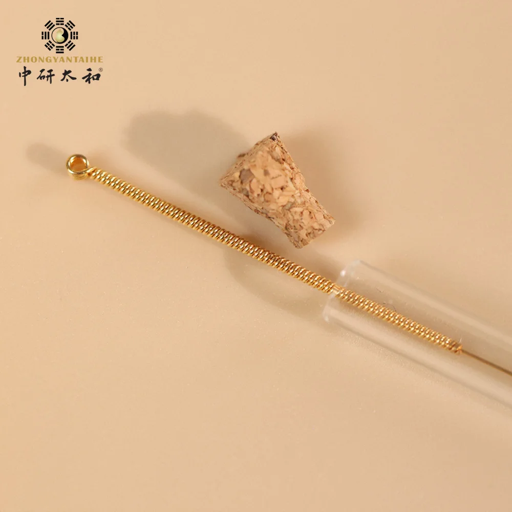 ZHONGYAN TAIHE Original Pure Gold Traditional Reusable Acupuncture Needles with Tube 0.5-3 inches Massage Medical Relaxation