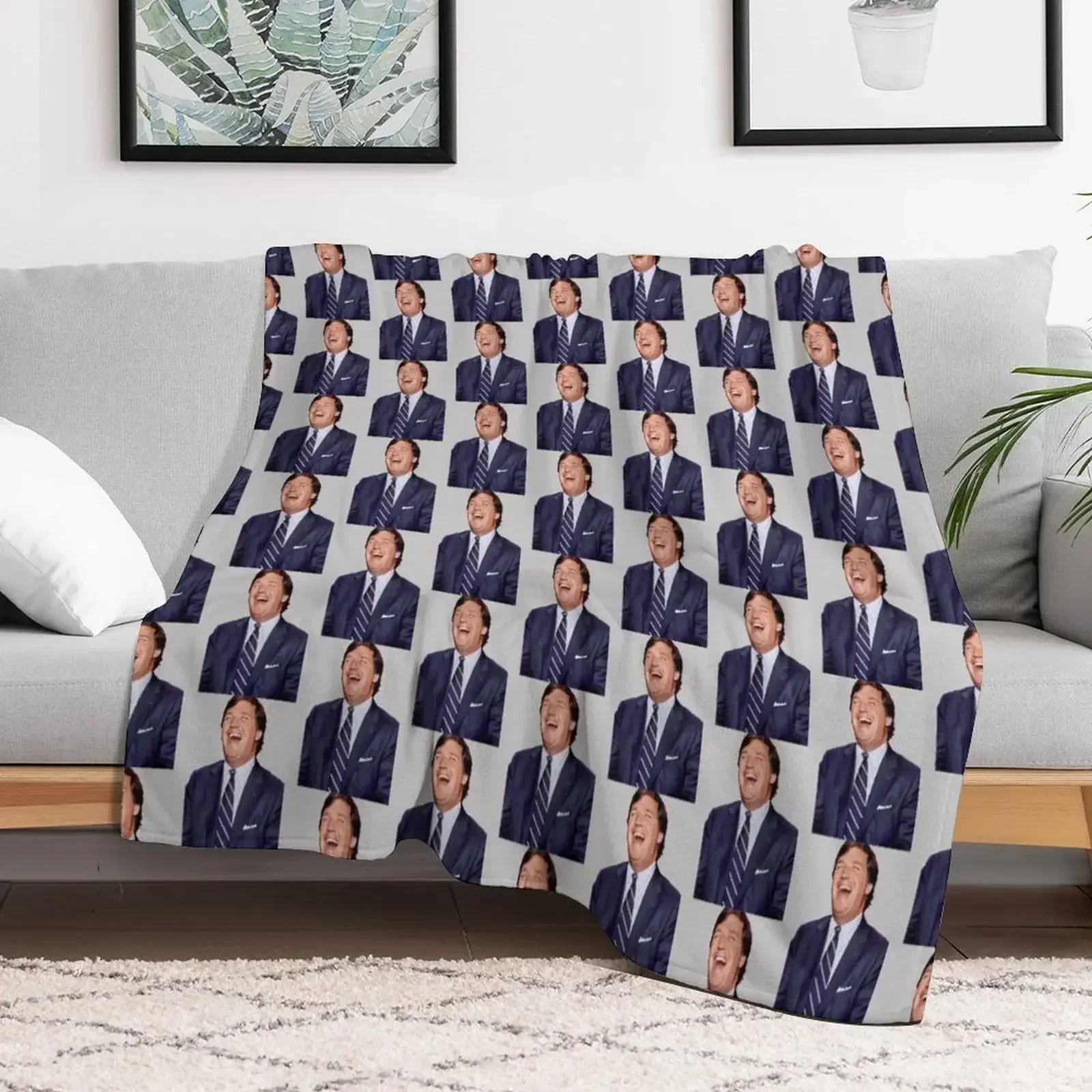 Tucker Carlson Throw Blanket warm winter cosplay anime Sleeping Bag Blankets