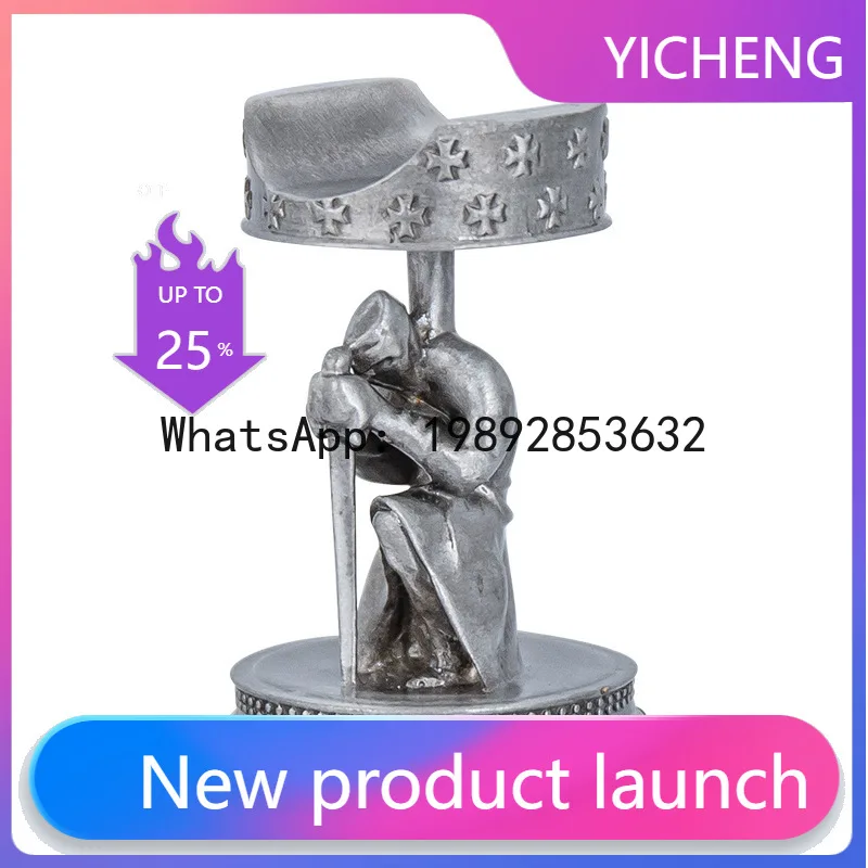 

Yhg cigar ashtray metal ashtray portable outdoor anti-slip base retro accessories ashtray