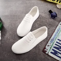 Canvas Shoes For Couples Women Flat Shoes Lightweight Soft Bottom Shoe Black White Shoe Non-slip Splicing Casual Female Shoe