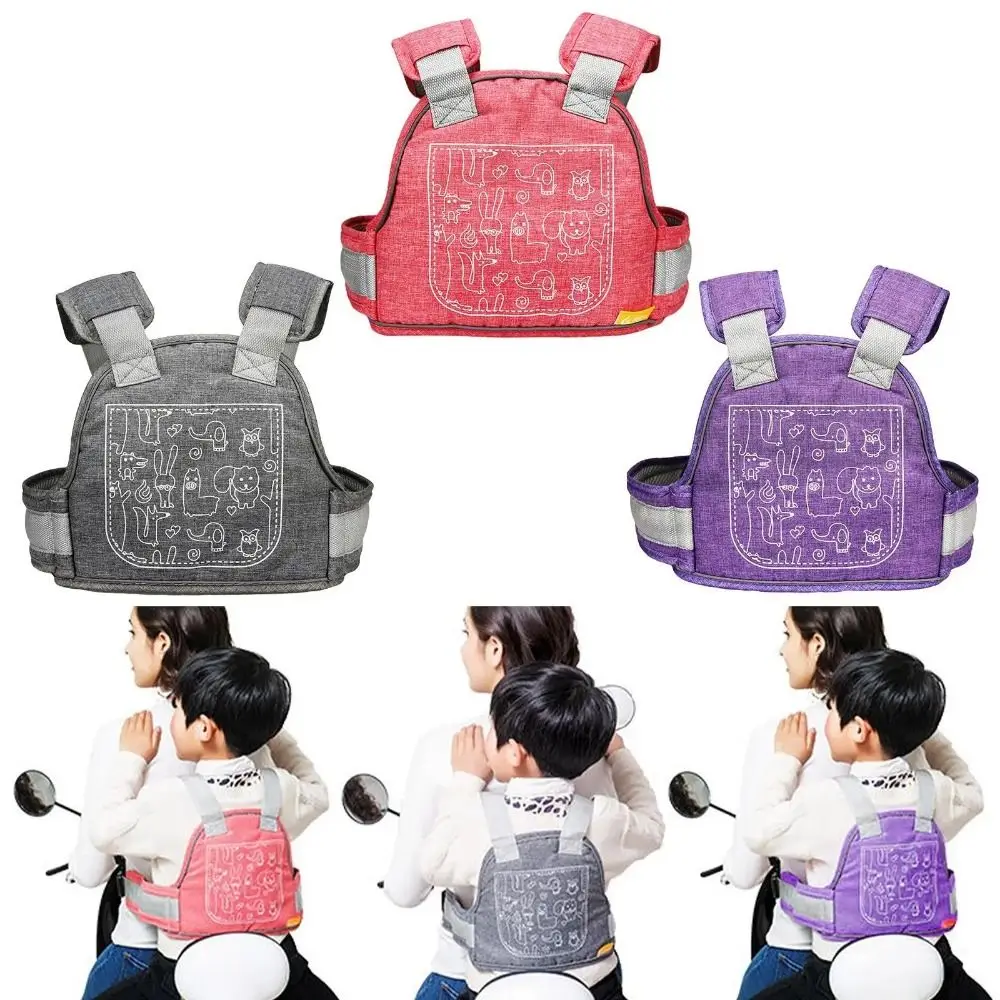 

Breathable Motorcycle Kids Safety Belt Adjustable Reflective Strap Children Motorcycle Safety Strap 4-in-1 Buckle Anti Lost
