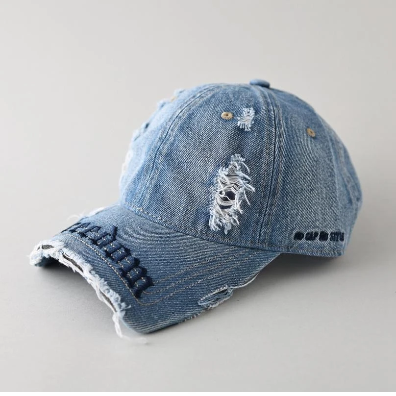 كسر حافة رسالة ممزق قبعة بيسبول الرجال والنساء الأزواج موضة الاتجاه شخصية عادية تنوعا ظلة قبعة رجالي قبعة