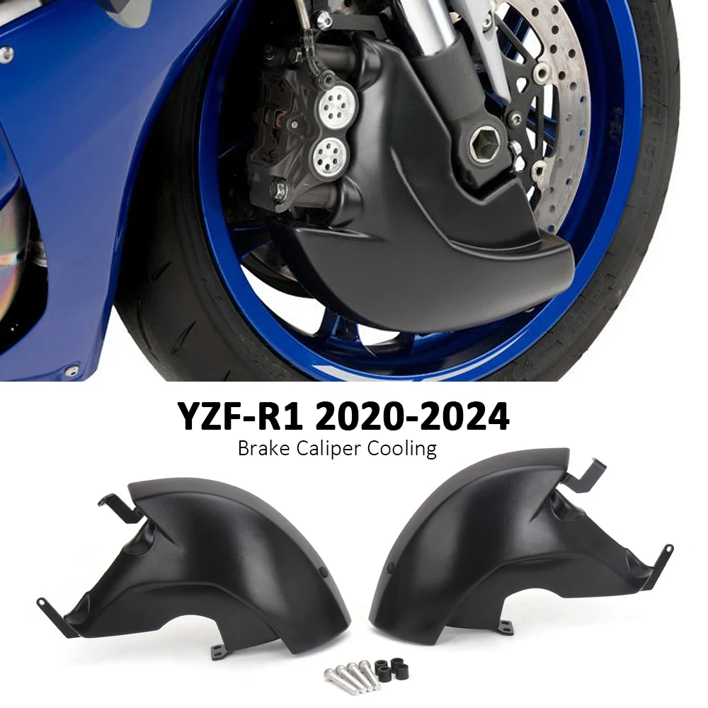 

For YAMAHA YZF-R1 YZF R1 2020 2021 2022 2023 2024 Motorcycle Accessories Black Front Disc Cooling Air Brake Cooler Mounting Kit