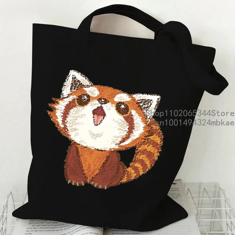 Canvas Tote Bag Women\'s Cute Comic Cats Shoulder Bag Student Portable Designer Shopping Bags Cartoon Kitten Men Casual Handbags