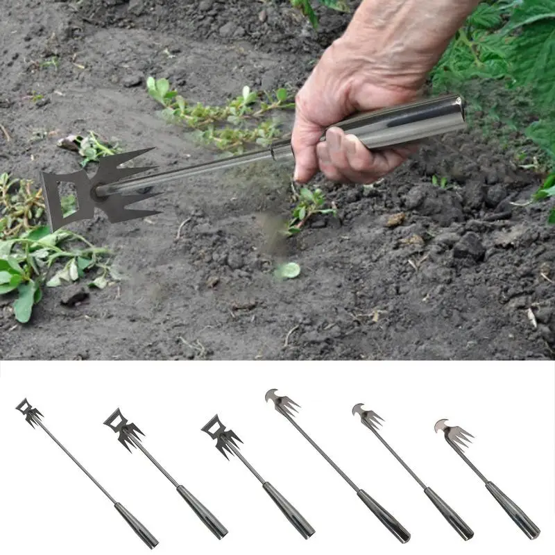 

Weeding Artifact Uprooting Weeding Tool Stainless Steel Manual Grass Puller Hand Gardening Loose Soil Gardening Accessories