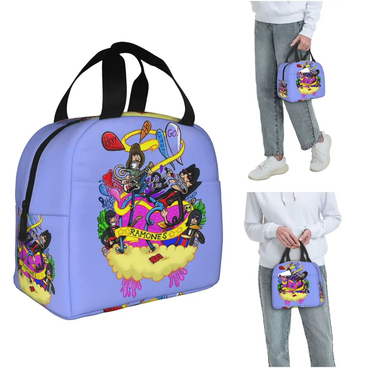 

Изолированная сумка для обеда Ramones для женщин, офисный холодильник, термосумка для еды, портативный контейнер для ланч-боксов