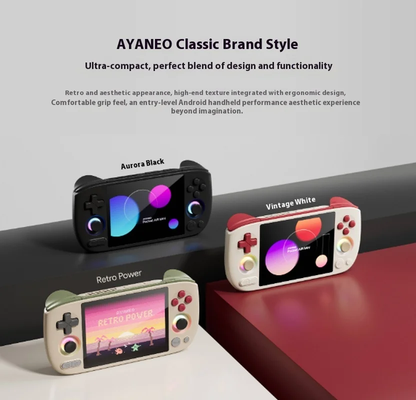 AYANEO Pocket AIR Mini Retro Handheld Game Players Android Game Controller 4500mah Gamepad MTK Helio G90T Layar 4.2 inci Hadiah