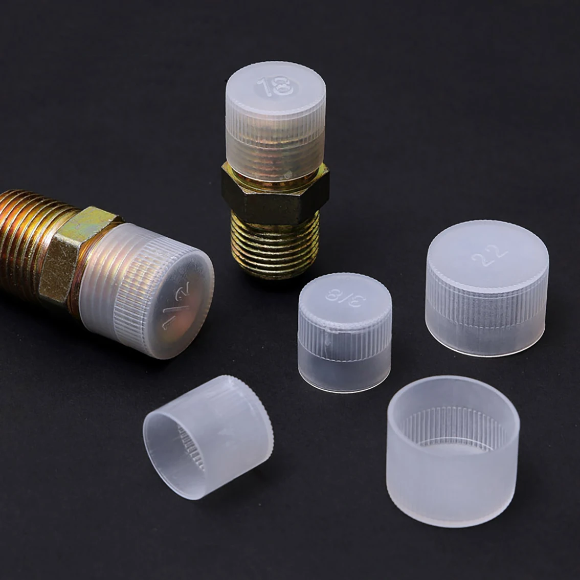 H6~H-M114 Plastic Cover PE White Translucent Vacuum Flange Cap Protective  Adapter Oil Pipe Joint Sleeve Dust Quick Installation