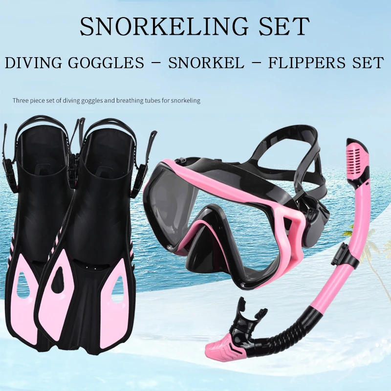 

Wading Sports Diving Suit Large Frame Goggles Mask Choking Full Dry Underwater Snorkel Long Flippers Diving Supplies