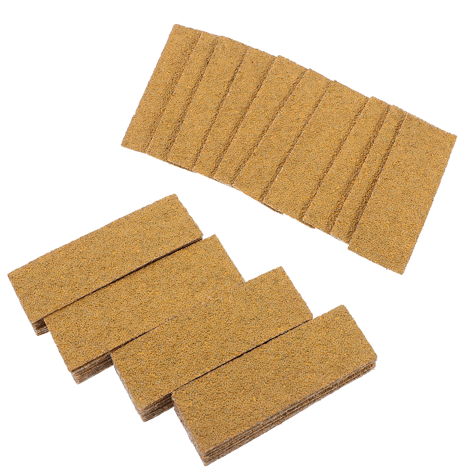 

50 шт. желтые матовые микрошлифовальные листы, мини-ручные шлифовальные блоки для деревообработки, ремонта, полировки, оксида алюминия