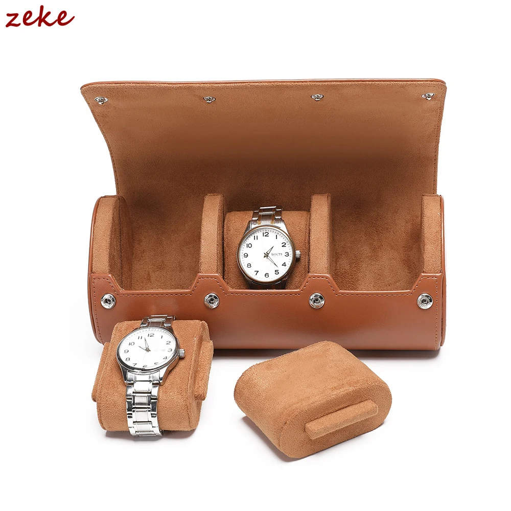 Watch Roll Travel Case 1/2/3 Watch Storage and Organizer-Secure Storage with Innovative Removable Pillow & Solid Watch Organizer