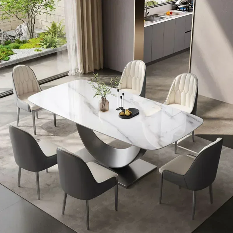 Service Table Designer Cafe Sedentary Dinning Tables Sets Marble Dining Reception Restaurant Extendable Esstisch Modern Rooms LT
