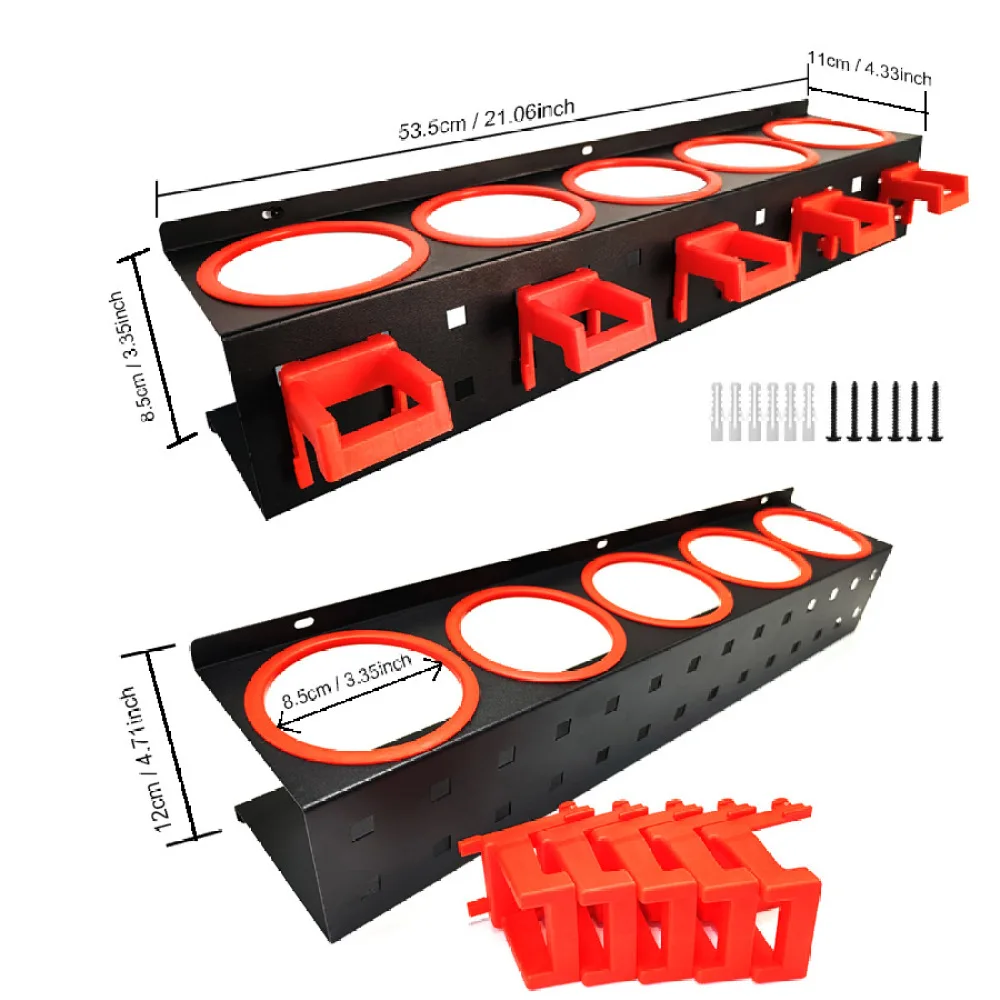 Car Detailing Storage Rack Metal Wall Mount Spray Bottle Holder Garage Organization System For Cleaning Liquids Tools