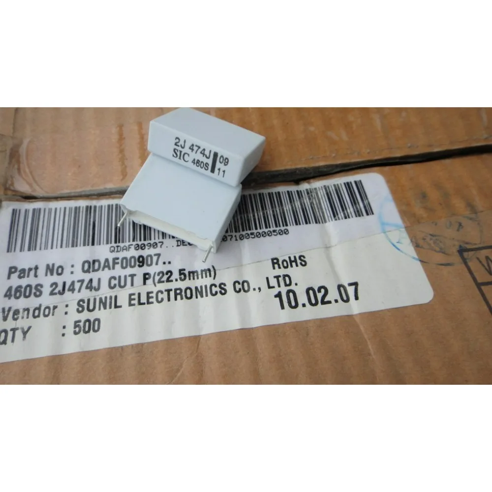 

5PCS MKP 0.47uf/630V 470nf u47 474 new 22mm film capacitor