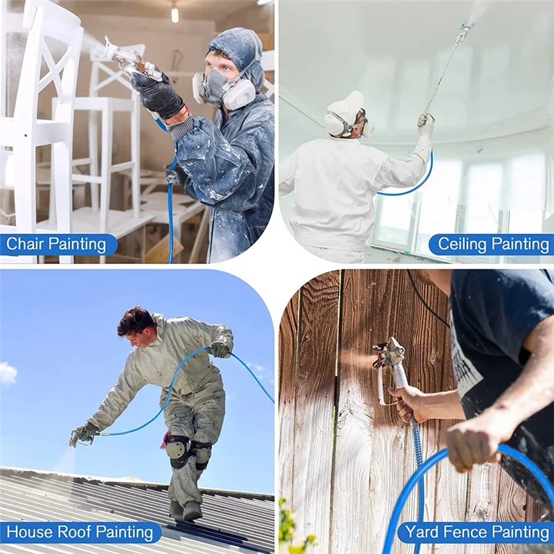 Tubo di prolunga per vernice Airless da 4 piedi, tubo flessibile per frusta per vernice a pressione da 3/4 di pollice, tubo per verniciatura a parete esteso 3000PSI 1 pz