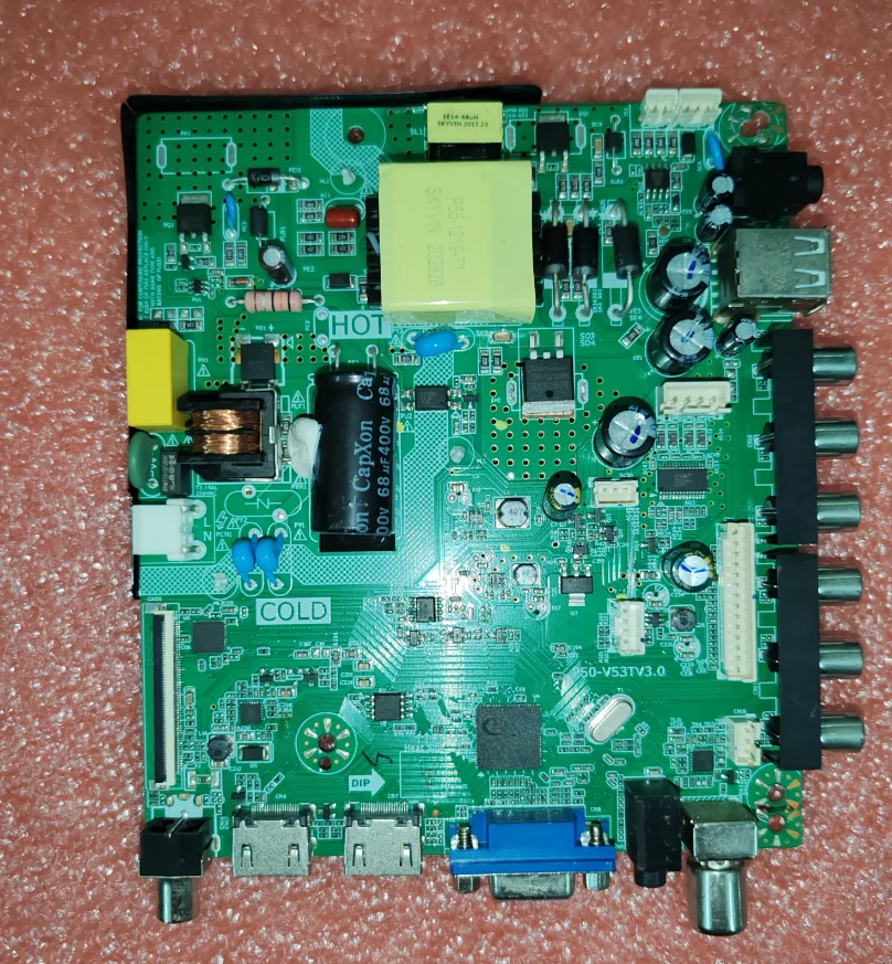 P50-V53TV3.0   Three in one TV motherboard, test the physical photos well  for  36--43v  500ma  25w