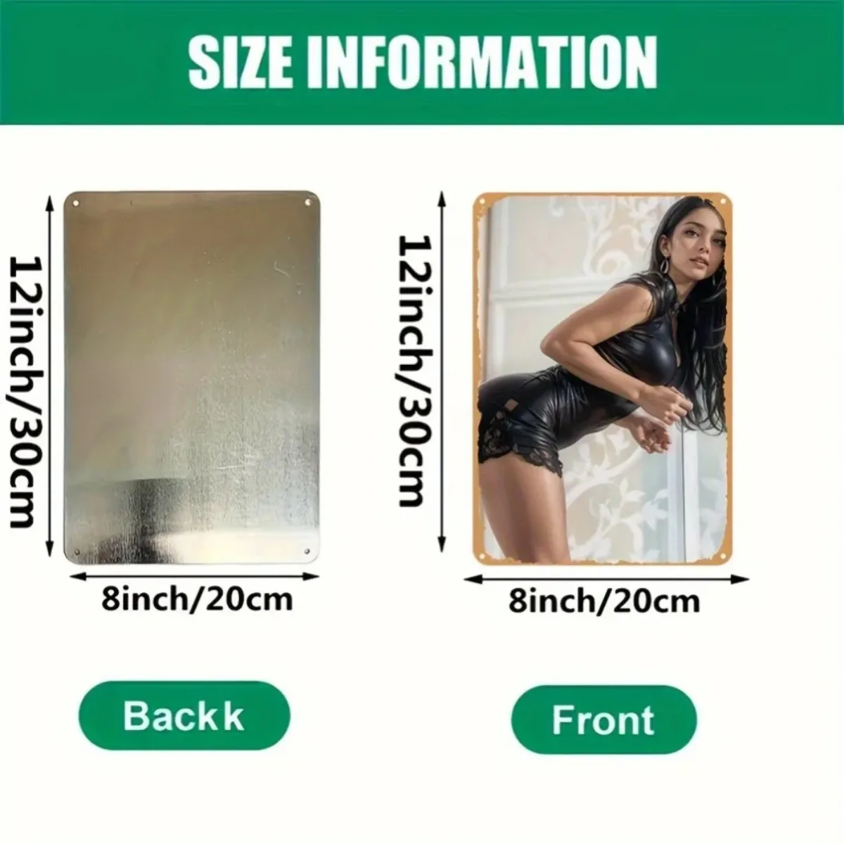 لوحة فنية جدارية معدنية عتيقة مقاس 12 × 8 بوصة من الألومنيوم المقاوم للصدأ لديكور جراج الكهف للرجال #3