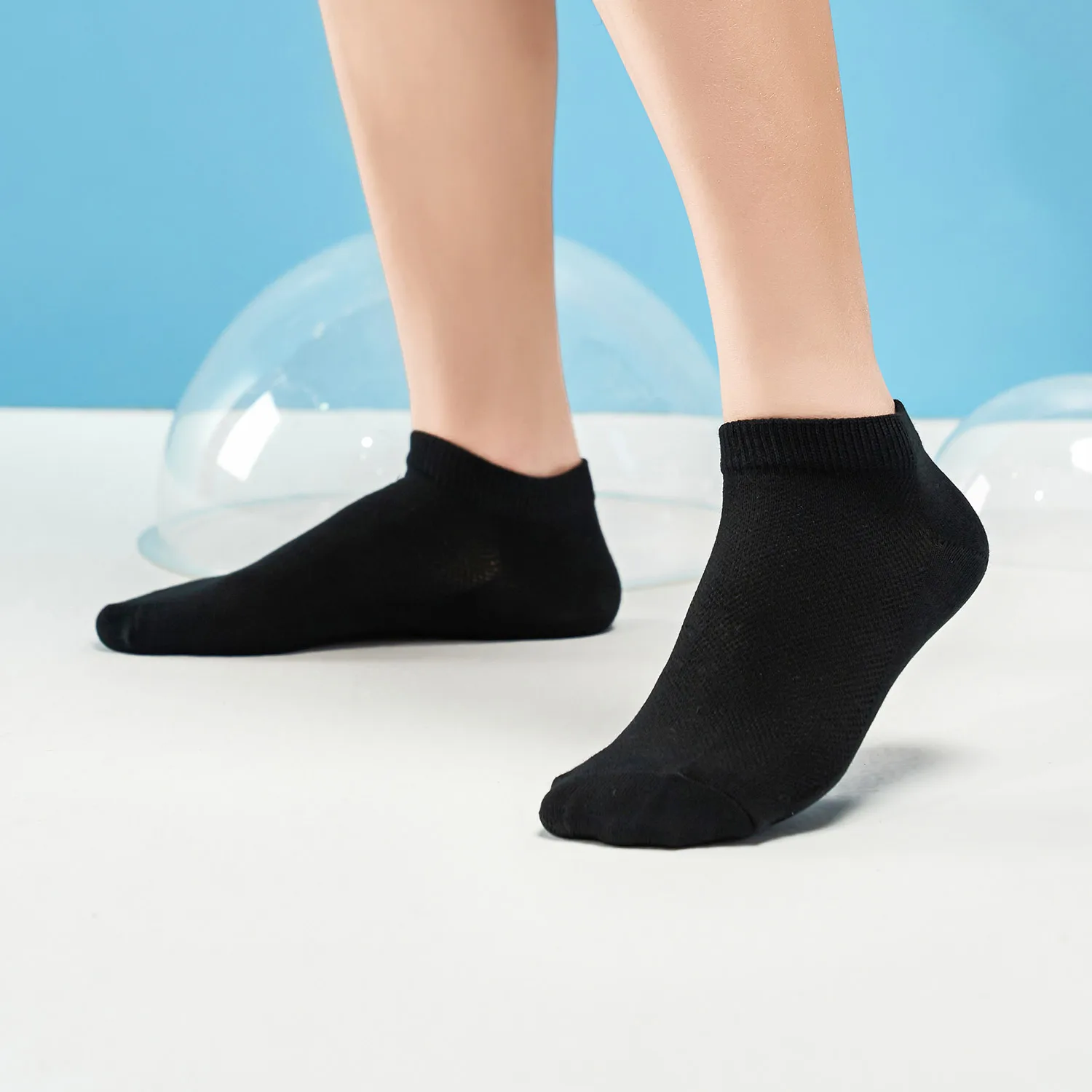 Xtep 5 Pairs/Pack Breathable Short Sports Socks Thin Women Casual Comfortable Boat Socks Running Socks 878138540040