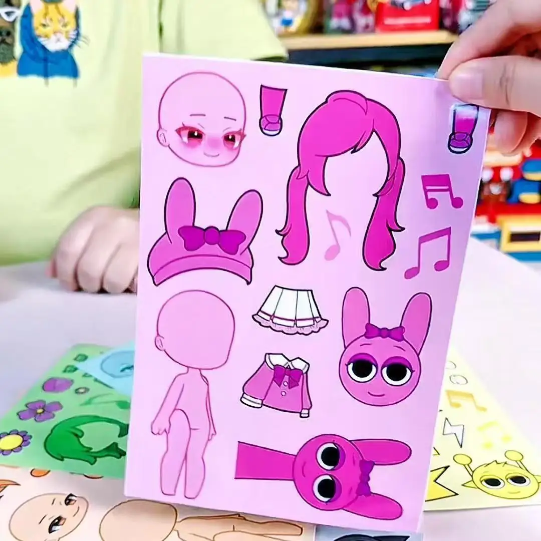 Cartoon Incredibox Sprunki changing Sticker Creative Funny Graffiti DIY Scrapbook Laptop Skateboard Decal Student Stickers