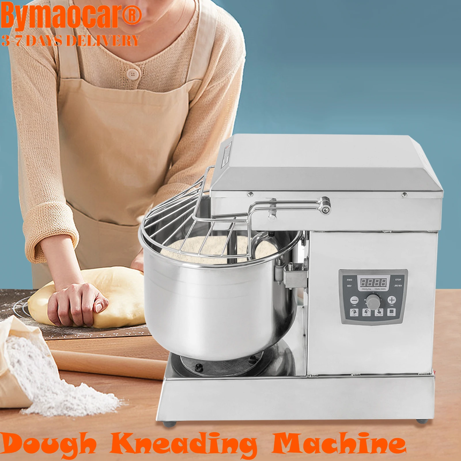 

Коммерческий миксер для еды 12Qt/10L с функцией синхронизации, электрическая машина для замешивания теста 750 Вт 110 В, блендер для теста для хлебобулочных изделий Pizzeria