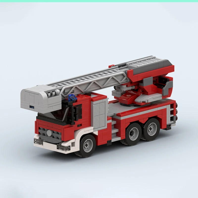 Popular City Series MOC Bricks Fire Ladder Truck 531pcs Building Block Model Kits DIY Assembling Display Toys Kid Christmas Gift