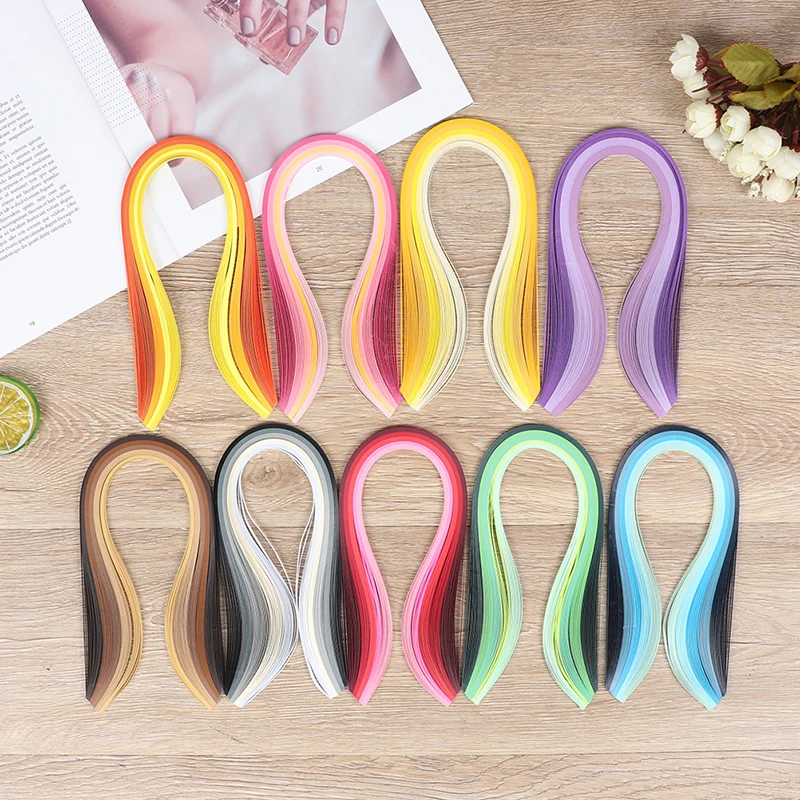 100 Rainbow Paper Quilling Strips Set 3mm 39cm Flower Gift Paper For Craft DIY Quilling Tools Handmade Paper Decoration