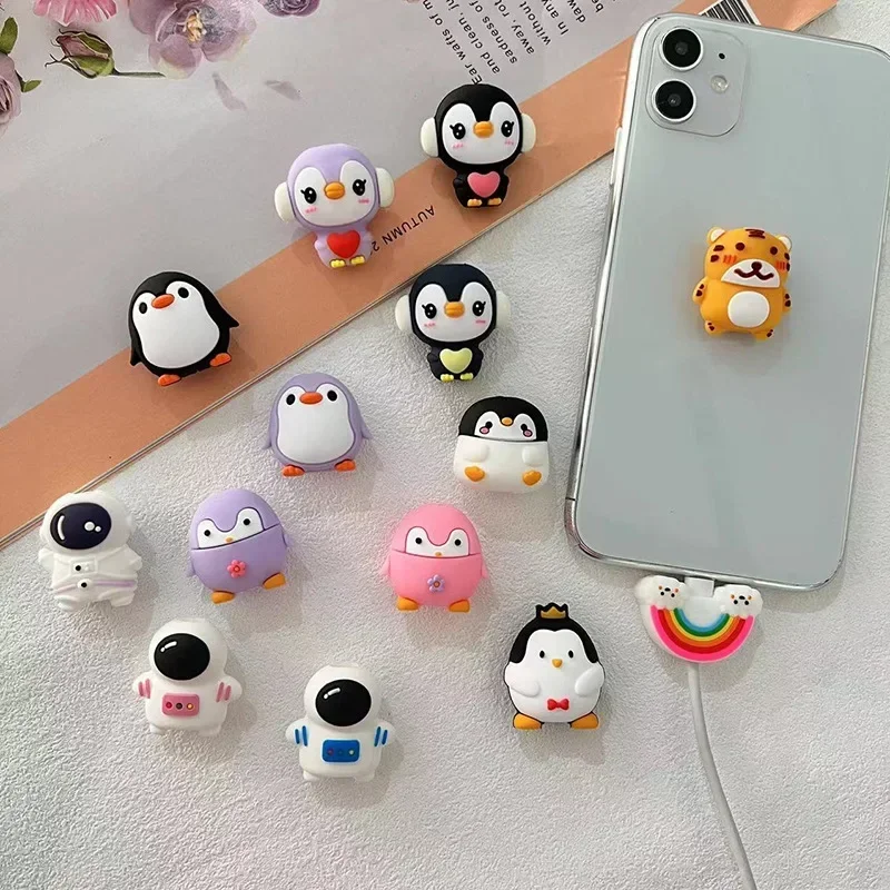 1Pc Cartoon Cute Cable Protector Wire Winder Data Line Cord Cable For USB Charging Protective Cover Winder Organizer
