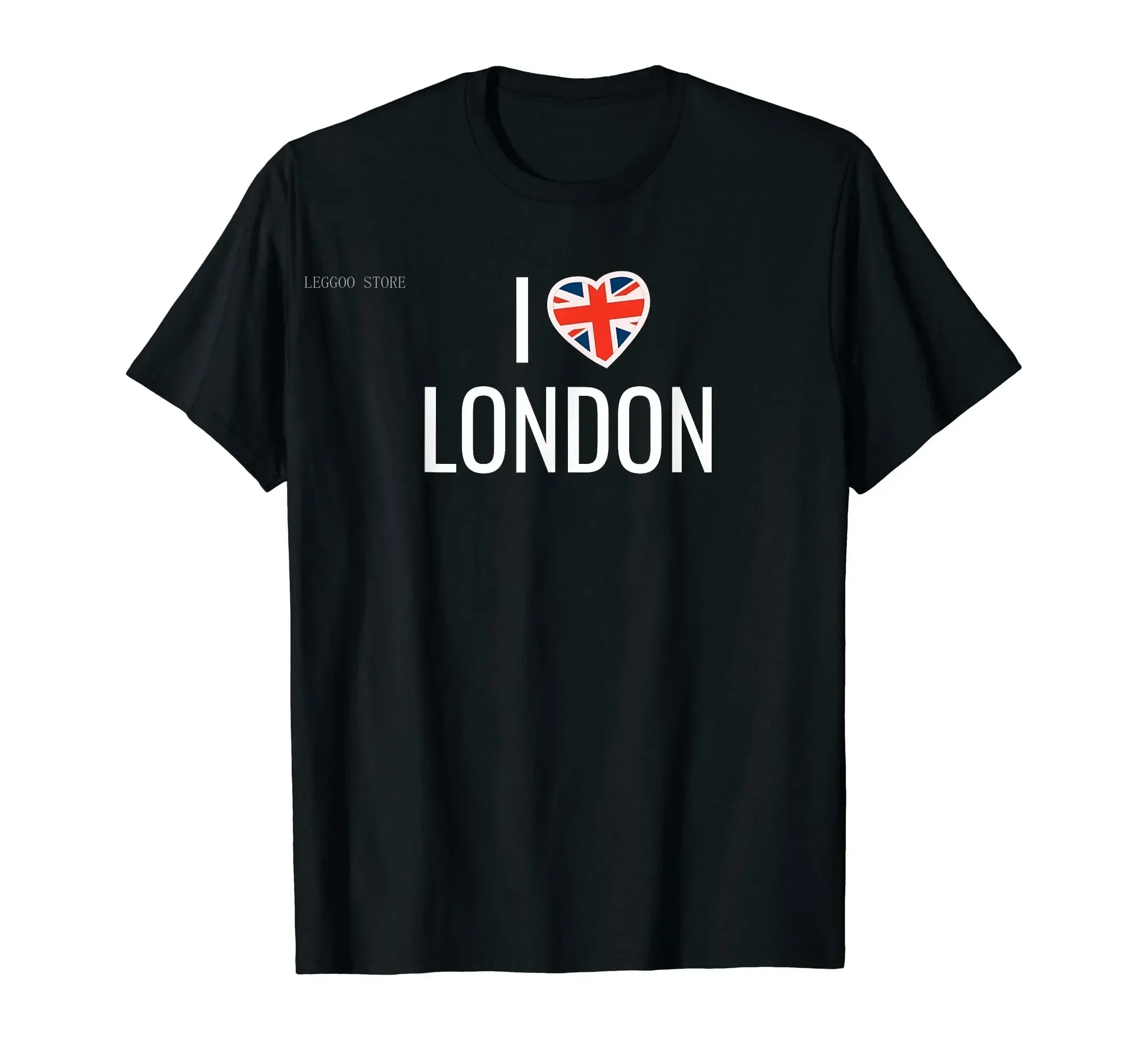 I Love London T Shirts Eiffel Tower Funny Design Double-Decker Bus British Flag Fashion Tshirt Homme Hipster Vintage Unisex Tops